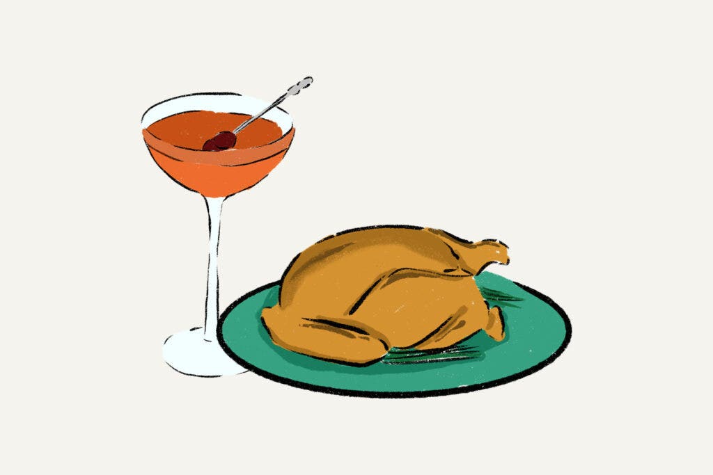 Manhattan and Roast Chicken